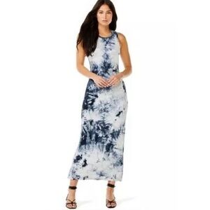 NWT Sofia Tie-Dye Knit Maxi Dress M Black Grey